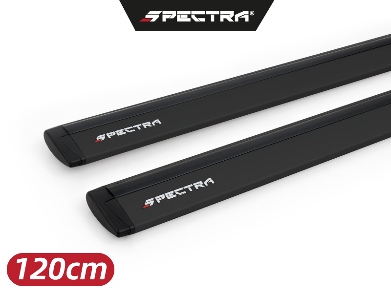 Barras para techo negras tipo wingbar en 120cm (No incluye prensas)